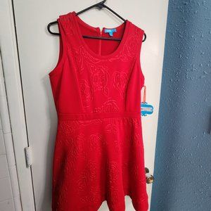 Red party dress